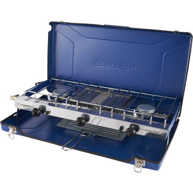 Campingaz Elite Camping Chef Double Burner and Grill, Blue, One Size