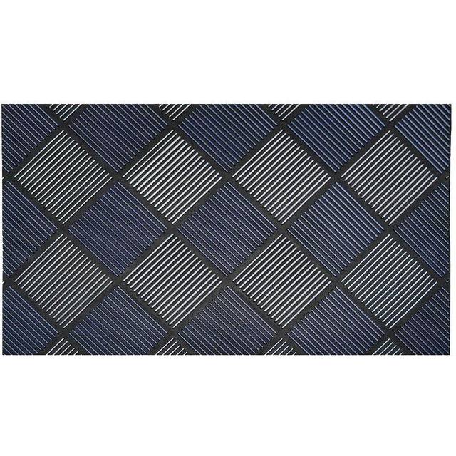 W40 x L70 cm Non-Slip Outdoor Door Mat - Blue (40cm W X 70cm L)