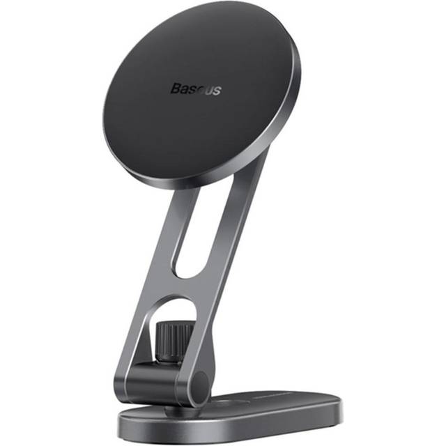 Baseus T-Space Series Folding Metal Car Mount Magnetic Phone Holder Frost Silver - Olive