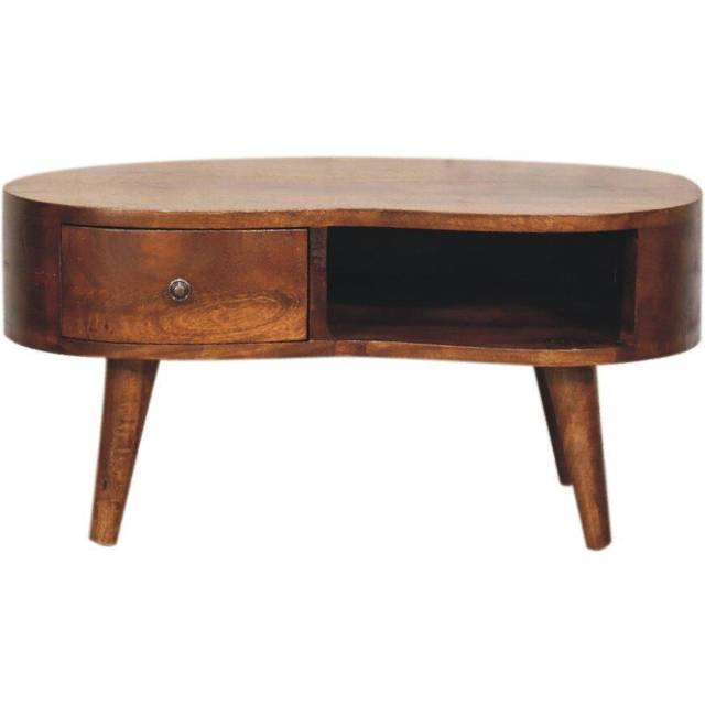 Adorable Solid Wood Furniture - Mini Chesnut Wave Coffee Table