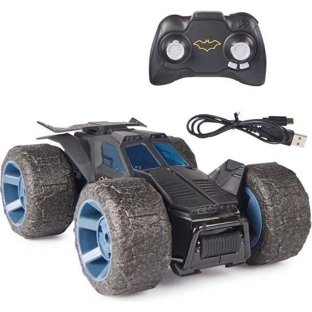 DC Comics, Batman, Stunt Force Batmobile, Indoor Remote-Control Car, Action Figure Compatible, Turbo Boost and Crazy Stunt Capabilities