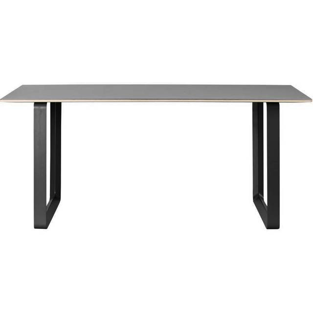 Muuto 70/70 matbord 170x85 cm Black linoleum-Plywood-Black - Svart