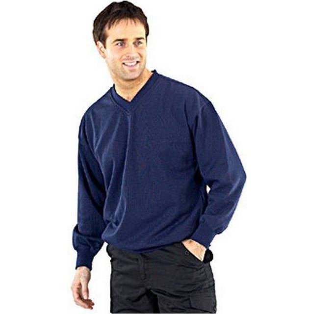 Click V-Neck Sweatshirt Navy Blue - Small