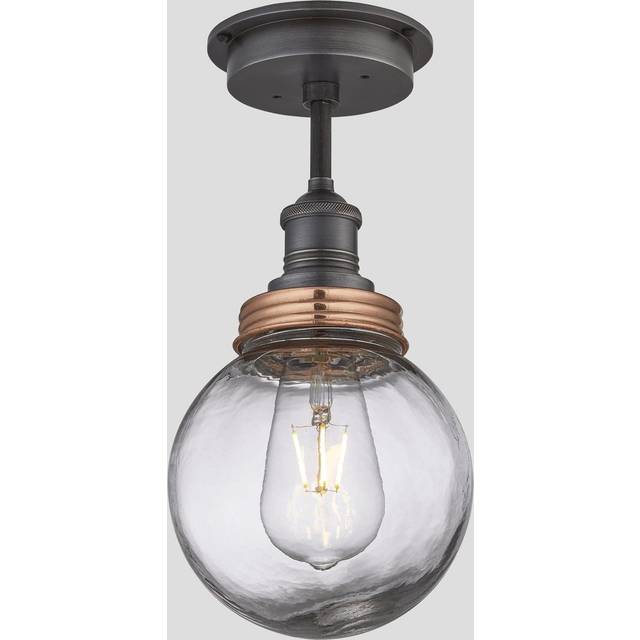 Brooklyn Outdoor & Bathroom Globe Flush Mount Light - Pewter