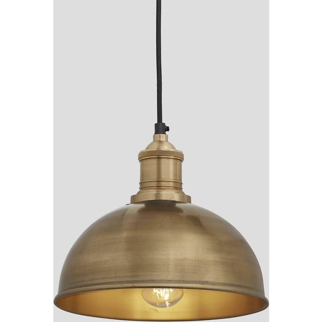 Industville Brooklyn Dome Pendant Light Brass 200mm