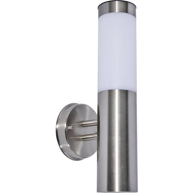 Nashi LED Outdoor Solar Wall Light, Stainless Steel
