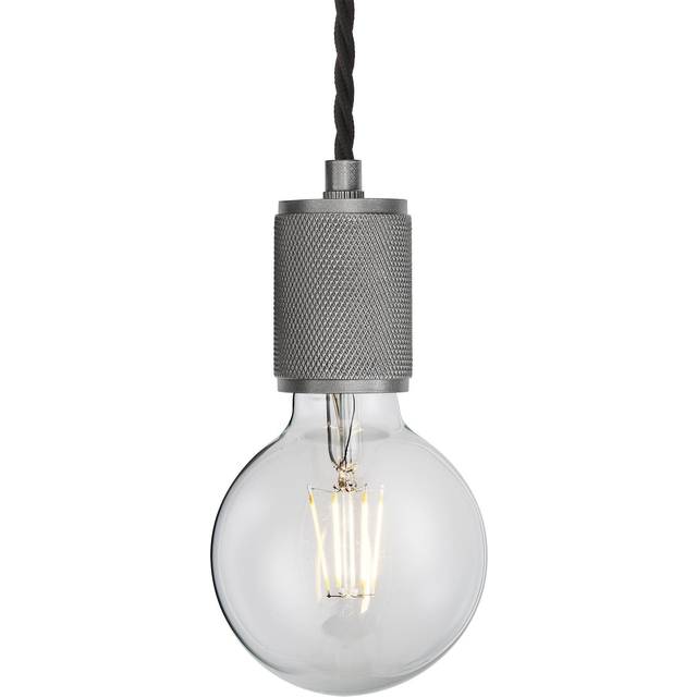 Knurled Edison Pendant Light - 1 Wire - Pewter
