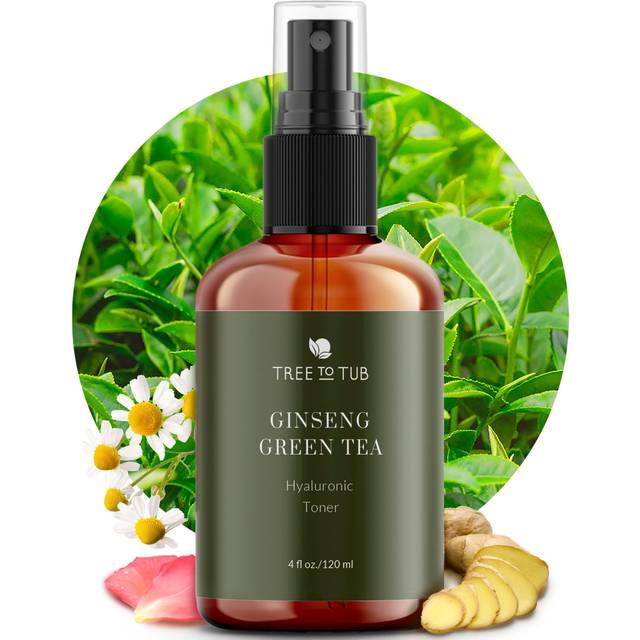 Tree To Tub, Hydrating Alcohol Free Facial Toner Spray, Witch Hazel, Rose Water, Green Tea, for Dry, Sensitive Skin, 4 fl oz (120 ml)