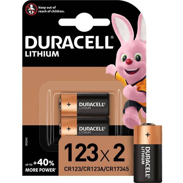 Duracell High Power Lithium 123 Battery (CR123A) Pack of 2