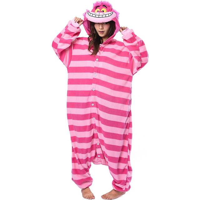 Cheshire Cat Pajama Onesie for Adults - Pink (One-Size)