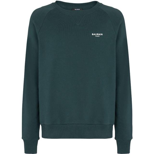 Balmain, Sweatshirts, male, Green, XL, Sweatshirts
