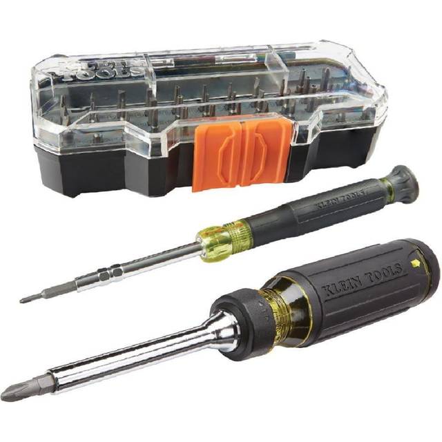 Klein Tools 80066 Precision Driver Kit with Multi-Bit Screwdriver and All-in-One Repair Tool Kit with 39 Bits for Apple Products  2-Piece