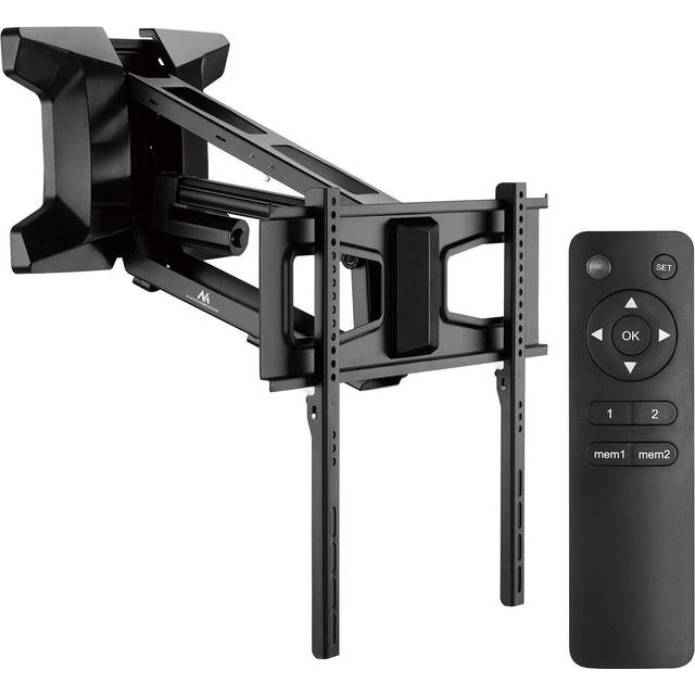 Electric tv motorized wall mount bracket remote 37'' - 70'' 35kg qled oled led