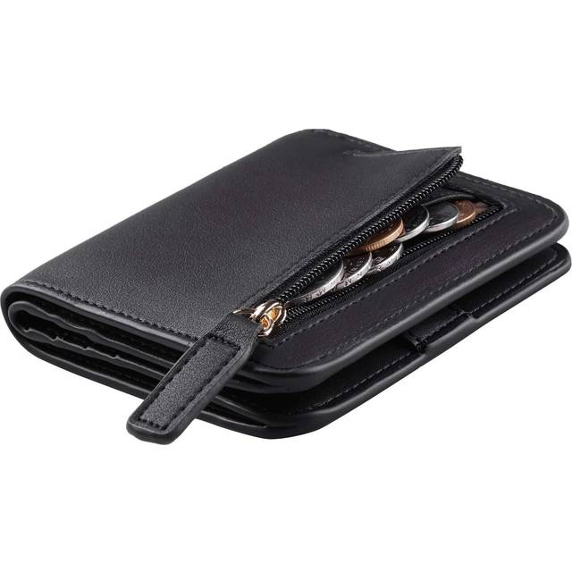 Toughergun Wallet Women Rfid Blocking Small Compact Bifold Luxury Leather Pocket Wallet Ladies Mini Purse with ID Window