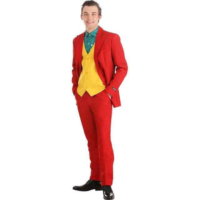 Dark Clown Comedian Suit Costume - Orange&#47;Green&#47;Red (2X)
