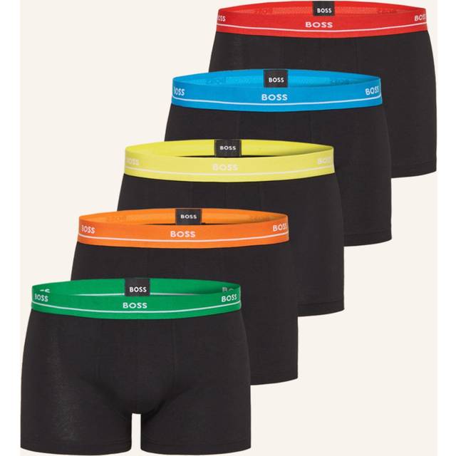 BOSS Bodywear 5 Pack Essential Trunks  - Multi, Assorted Pre, Size Xl, Men - XL