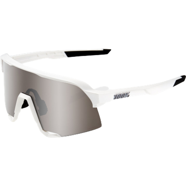 100% S3 HiPER - Cykelglas&#xF6;gon Matte White HiPER Silver Mirror
