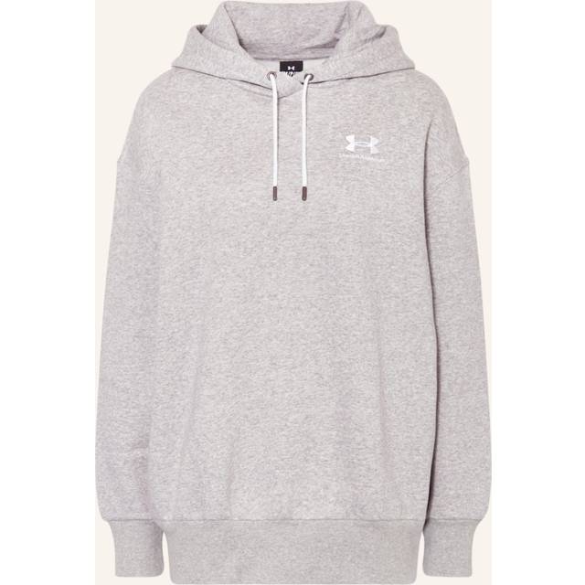 Under Armour Essential Fleece OS Hoodie Womens - Mod Grey/Light Heather/White / X-Small