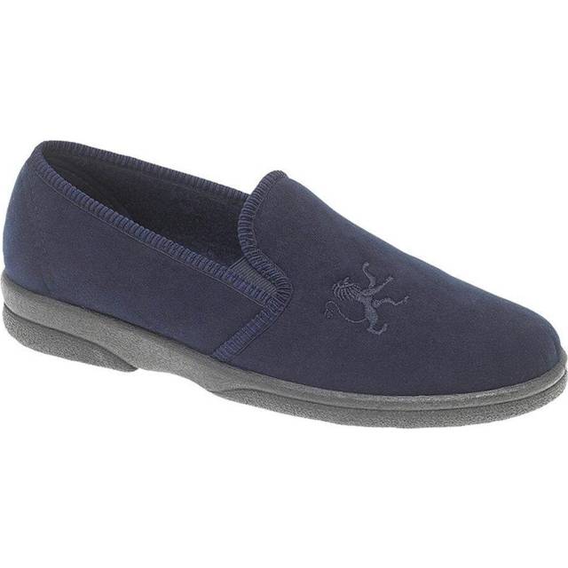 Sleepers Frazer Memory Foam Slippers Men's | Slip On Shoes  | Navy Blue  | UK Size 10