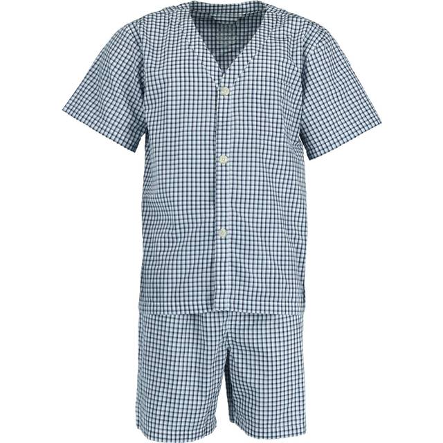 Fruit of the Loom Men&#39;s Short Sleeve Short Leg Pajama Set - Check (Large)