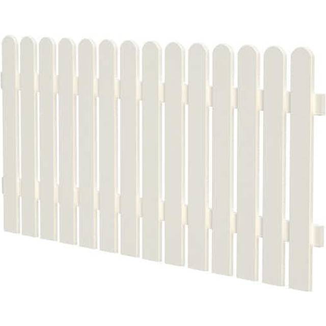 Staket Palmako Kelda 8 Vitmålad 180X80Cm