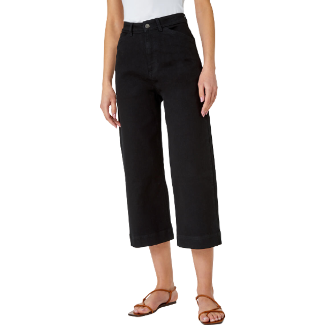 Wide Leg Stretch Culottes - Black - Size 18 - Roman