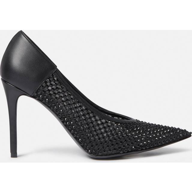 Stella McCartney Iconic embellished mesh and faux leather pumps - black (UK 8)
