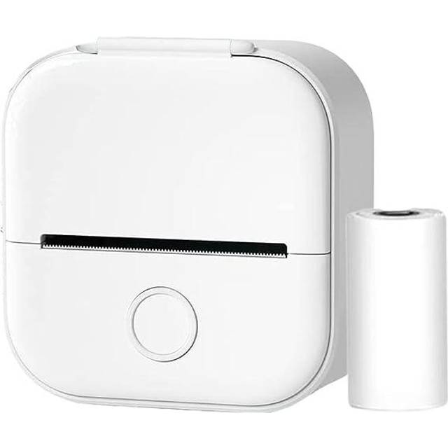 Joberio Termisk skrivare, Mini Portable Small Printer, Sticker Printer with 1 Roll Printer Paper, Wireless Pocket Printer, Inkless Instant Photo Printer, Study Printer for Pictures for kvitto Etikett Sticky