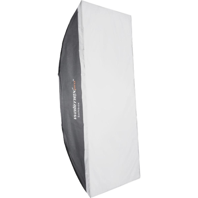 Walimex Pro 75 x 150 cm softbox med universell adapter, för Aurora/Bowens, svart/vit