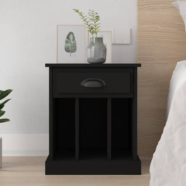 Vidaxl - Bedside Cabinet Black 43x36x50 cm