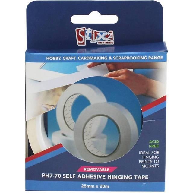 Stix2 Self Adhesive Hinging Tape PH7-70 Acid Free Removable No Ageing