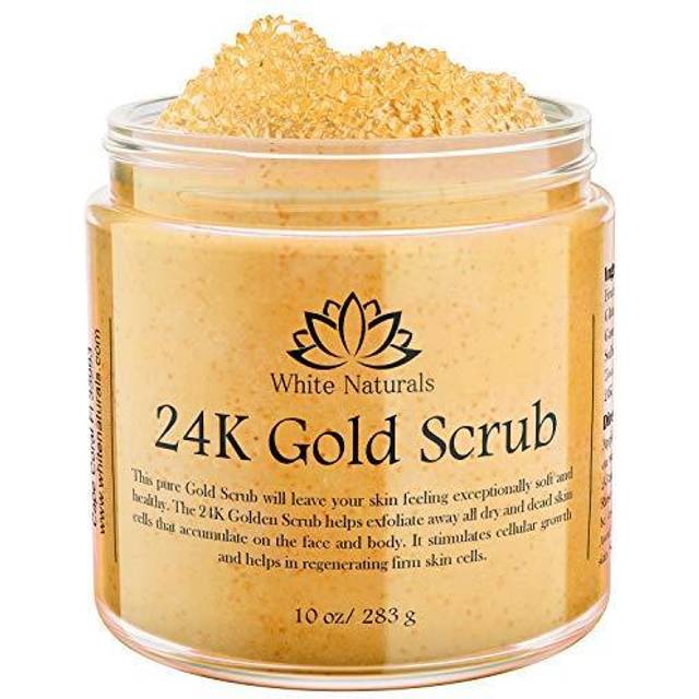 24K Gold Body Scrub  Natural Exfoliating Face Sugar Scrub With Anti-Aging Properties  Pure Skin Moisturizer  Reduce Wrinkles Deep Pore Cleansing Moist