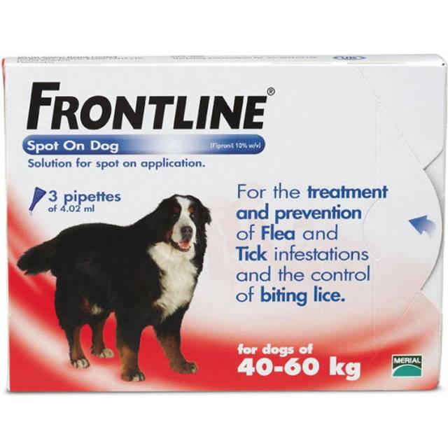 Frontline Spot On For Extra Large Dogs 40-60kg - 3 Pipettes