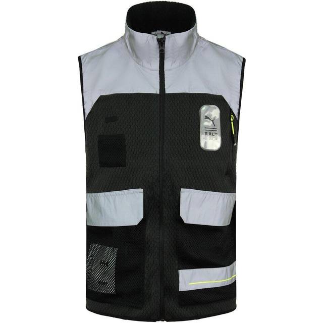 Puma x Helly Hansen Sleeveless Grey Mens Refelctive Polar Fleece Vest 598279 01 - Black - Size Large