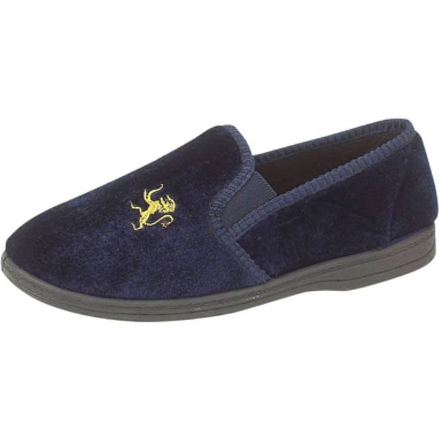 Sleepers Kyle Lion Motif Twin Gusset Kids | Slippers  | Navy Blue  | UK Size 1