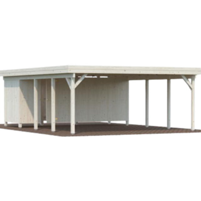 Palmako 102787 Förråd inv. 10,9 m², till Karl 101039, impr. natur