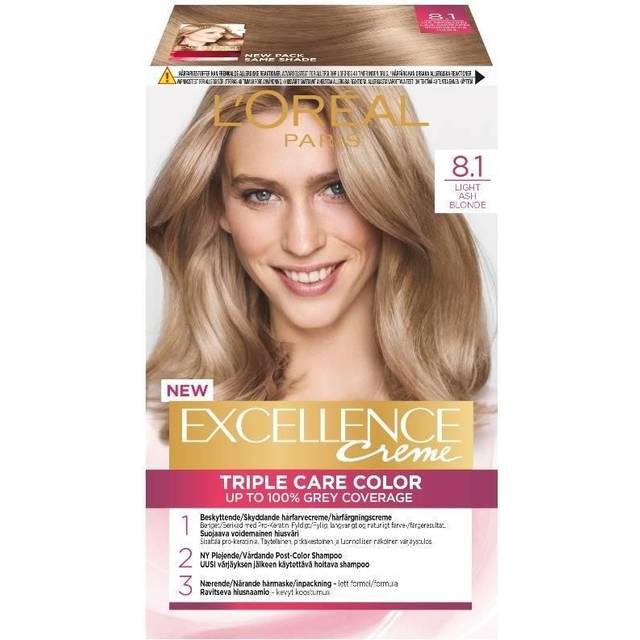 L&#39;Oreal Excellence Creme 8.1 Ash Blonde Permanent Hair Dye