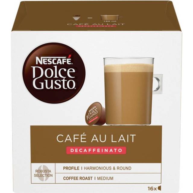 Nescafé Café Au Lait Koffeinfri - 16 kapslar till Nescafé Dolce Gusto