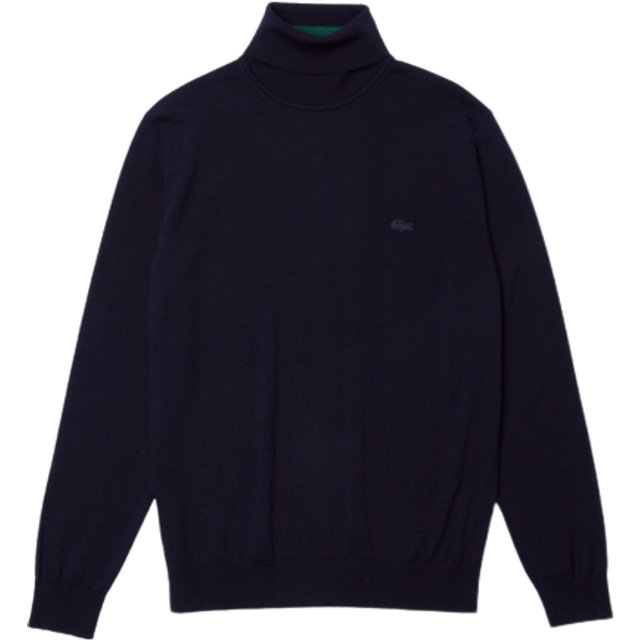 Wool Turtleneck Jumper - Navy Blue - L