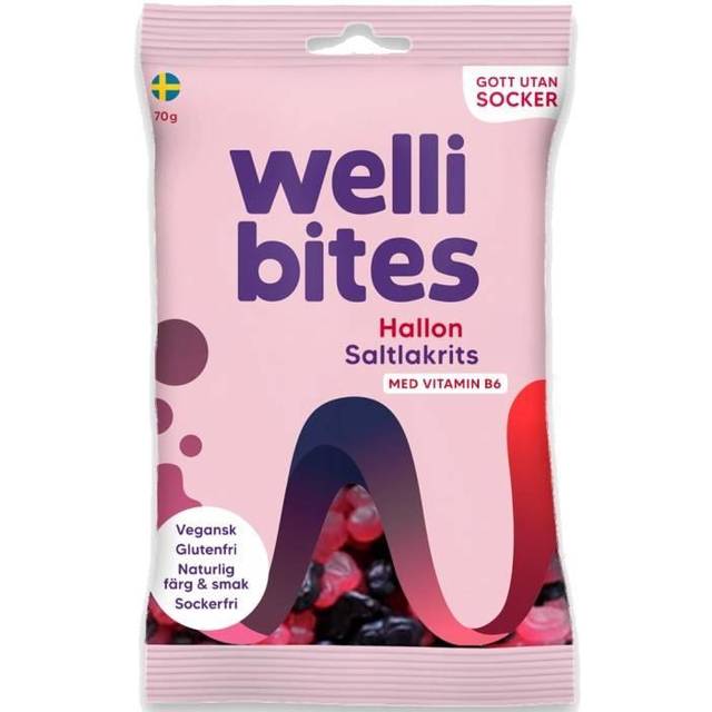 Wellibites Hallon & Saltlakrits 70 g - Multi