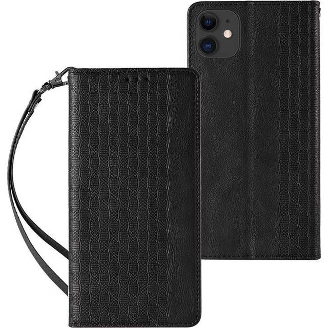 iPhone 13 PlÃ¥nboksfodral Magnet Strap - Svart