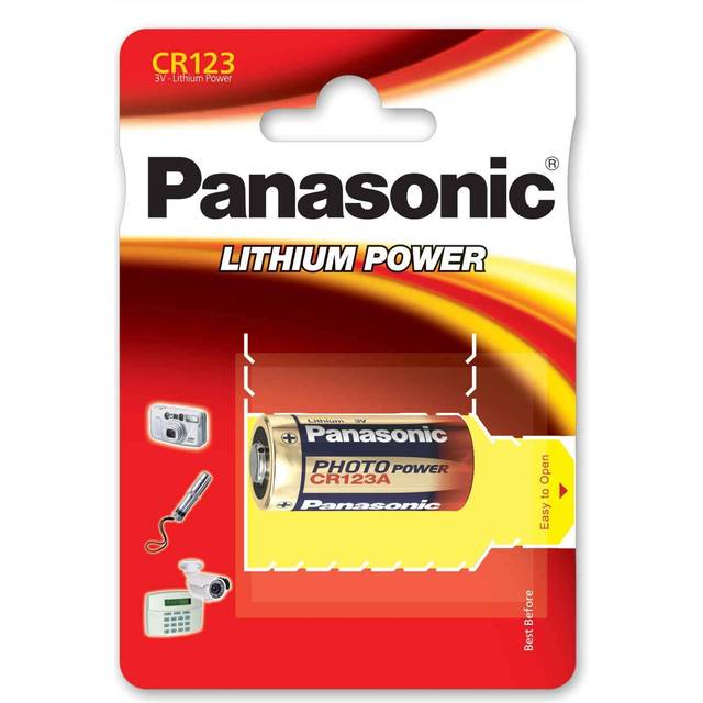 CR123A-batteri Panasonic 3.0V - 1500 mAh, 1 st