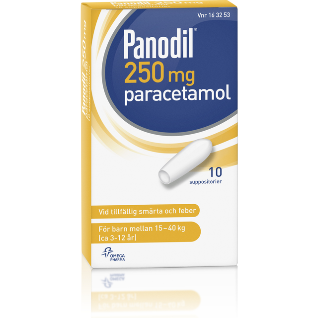 Panodil, suppositorium 250 mg 10 st