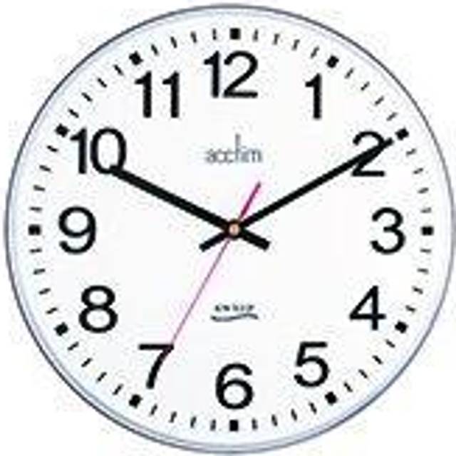 Acctim Analog Clock White 30 x 30 x 4.5 x 30 cm