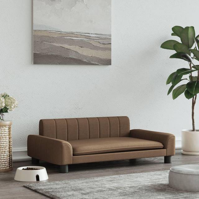 vidaXL Hundbädd brun 90x53x30 cm tyg
