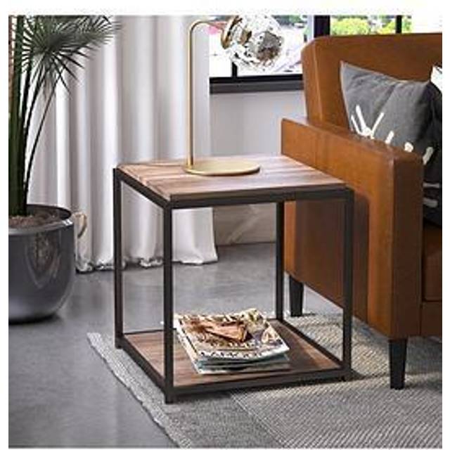 Dorel Quincy End Table Weathered Oak, Brown