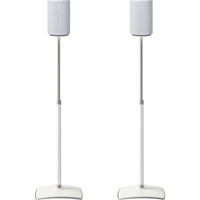 White sanus pair of height-adjustable speaker stands wsse1a2 for sonos era 100™