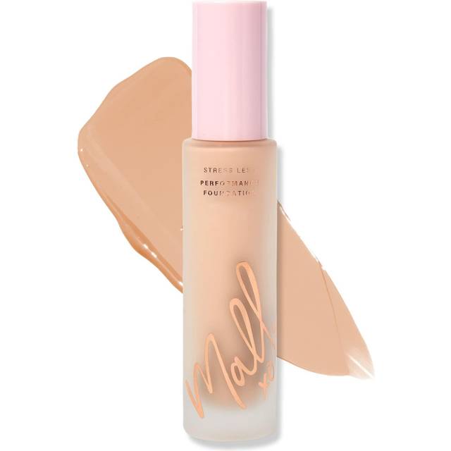 Mally Beauty Stress Less Performance Foundation - Beige - Buildable Medium to Full Coverage - Lightweight Foundation Liquid - Niacinamide Brightens an
