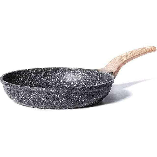 CAROTE Frying Pan, Granite Frying Pans Non Stick with Heat-Resistant Handle,Premium Cookware Omelet Pan for Induction, Electric and Gas Hob, PFOS &