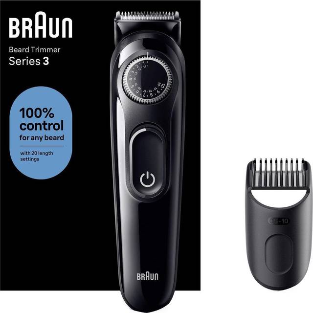 Braun All-in-one Trimmer 3 Beard Trimmer Charcoal Black / Brass